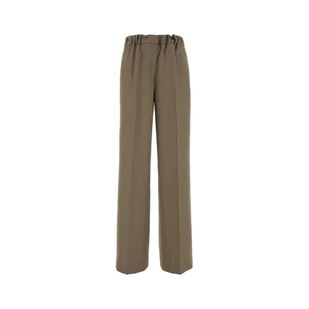 Calvin Klein Collection Women Cappuccino Wool Blend Fernanda Pant